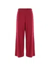 Max Mara Elasticated Wide-leg Trousers In Red