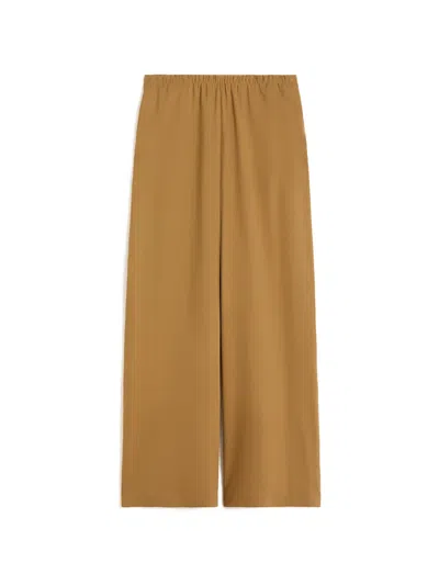 Max Mara Elasticated-waist Trousers In Brown