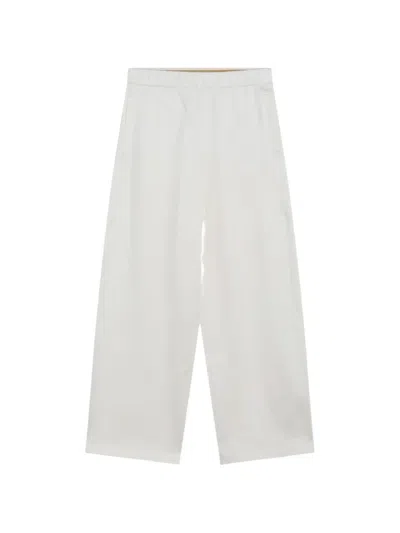 Max Mara Elasticated-waistband Track Pants In White
