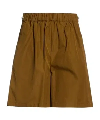 Max Mara Elastic-waist Wide-leg Shorts In Brown