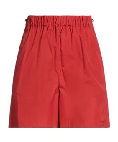Max Mara Elastic-waist Wide-leg Shorts In Red