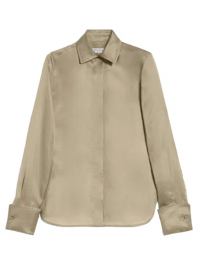 Max Mara Elegant And Versatile Light Knit Shirt In Nude And Neutrals In Beige