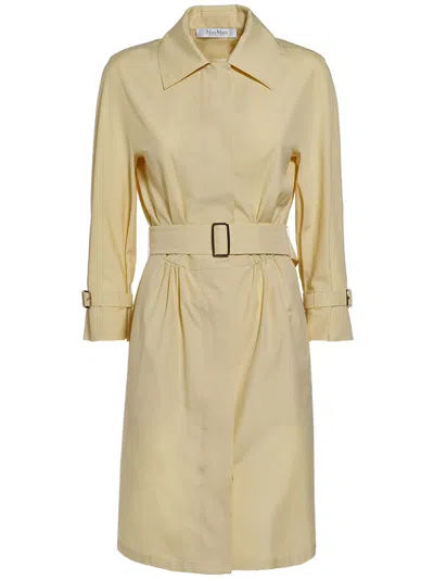Max Mara Elegant Beige Dress With Adjustable Belt In Neutral
