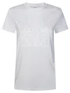 Max Mara T Shirt With Logo Embroidery In Burgundy