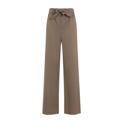 Max Mara Elegant Bow Trousers For Women - Ss26 In Brown