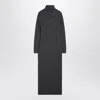 Max Mara Grey Wool And Cashmere Turtleneck Dress Women In Brown