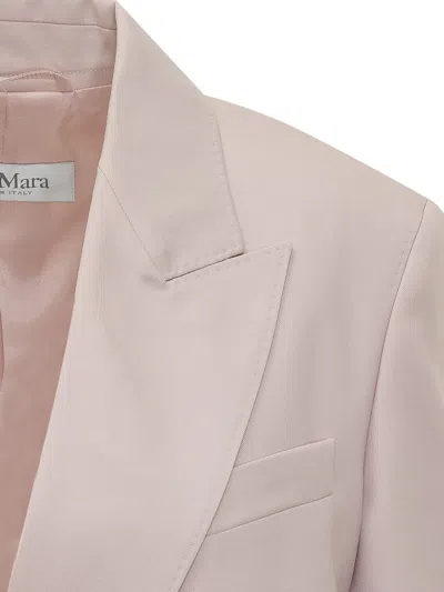Max Mara Elegant Double-breasted Blazer With Rever Detail In Rosa