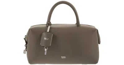 Max Mara Elegant Holdall Bag In Tortora