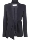 Max Mara Tailored Suit With Long Sleeves And Notched Lapel In Black