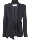 Max Mara Tailored Suit With Long Sleeves And Notched Lapel In Black