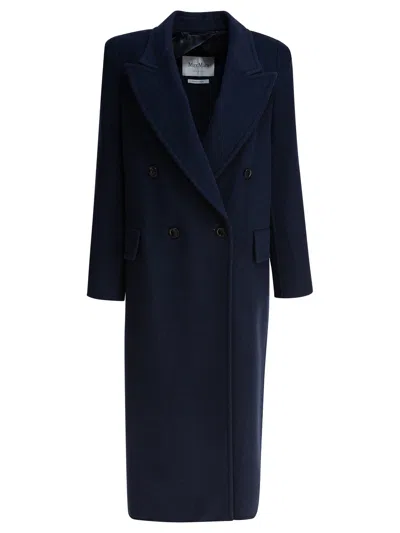 Max Mara Elegant Long Silhouette Jacket For Women In Blue