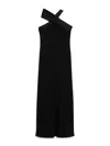 Max Mara Maxi Dress With Satin Neckline 'anta In Black