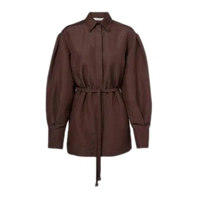 Max Mara Elegant Mini Slingback Shoes In Brown