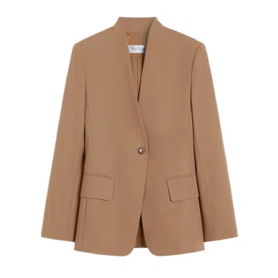 Max Mara Elegant Tailored Jacket In Brown