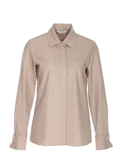 Max Mara Elegant Tebaiof Mini Shirt In Sand