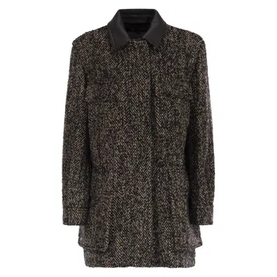 Max Mara Elegant Virgin Wool Jacket In Black