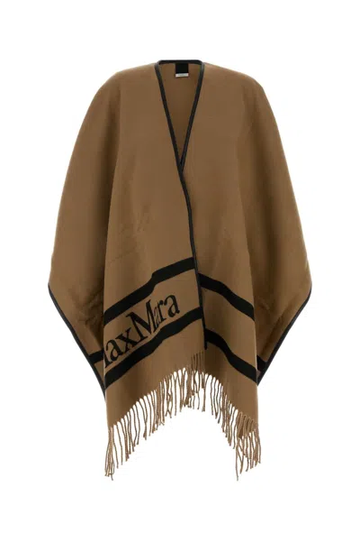 Max Mara Elegant Wool Slip-on Shoes In Camel