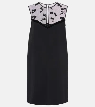 Max Mara Elegante Nandina Bow-detail Minidress In Black