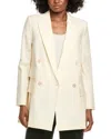 Max Mara Elegia Wool Blazer In White