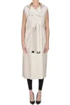Max Mara Elena Sleeveless Coat In Beige
