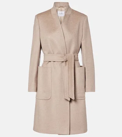 Max Mara Elenia Cashmere Wrap Coat In Brown
