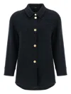 Max Mara Eleonora Button Pockets Shirt In Blue