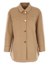 Max Mara Eleonora Button Pockets Shirt In Neutral