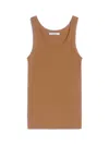Max Mara Eliadi Ribbed Wool Tank Top In Brown