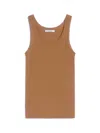 Max Mara Eliadi Ribbed Wool Tank Top In Brown