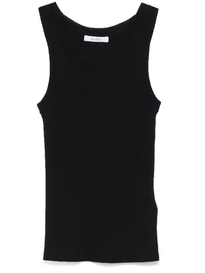 Max Mara Eliadi Ribbed Wool Tank Top In Black