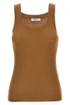Max Mara Women Sleeveless Knitted Top In Brown