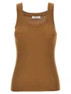 Max Mara Women Sleeveless Knitted Top In Brown