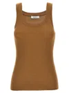 Max Mara Women Sleeveless Knitted Top In Brown
