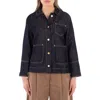 Max Mara Ella Washed Denim Jacket In Multi