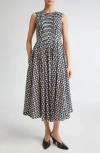 Max Mara Cotton Voile Printed Midi Dress