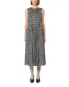 Max Mara Cotton Voile Printed Midi Dress In Multi