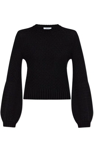 Max Mara Elvira Crewneck Knitted Jumper In Black