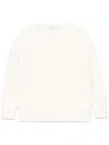 Max Mara Logo Embroidered Crewneck Jumper In White