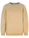 Max Mara 'elvira' Crew Neck Wool Blend Sweatshirt In Brown