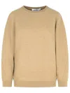 Max Mara 'elvira' Crew Neck Wool Blend Sweatshirt In Brown