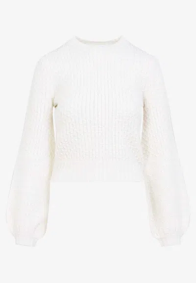 Max Mara Elvira Wool And Cashmere Sweater In White