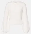 Max Mara Elvira Wool And Cashmere Sweater In White
