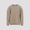 Max Mara Beige Sweatshirt In Wool And Cashmere Blend In Daino Scuro