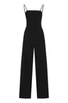 Max Mara Agar Viscose Crepe Crisscross Jumpsuit In Black