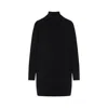 Max Mara Stand-up Collar Mini Dress With Long Sleeves In Black