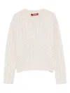 Max Mara Embellished Cable-knit Sweater In Neutral