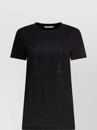 MAX MARA EMBELLISHED CREW NECK SHORT SLEEVE TOPS