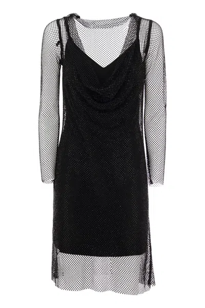 MAX MARA MAX MARA EMBELLISHED MESH VEZZO MINI DRESS