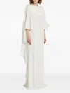 Max Mara Embellished-neckline Maxi Bridal Dress In White