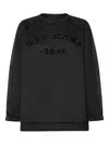 Max Mara Embellished Satin-panel Sweatshirt In Black
